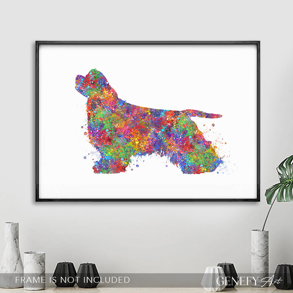 American Cocker Spaniel Watercolour Print