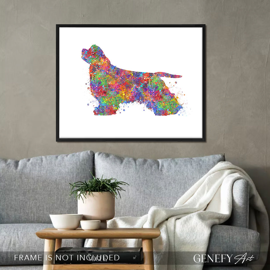 American Cocker Spaniel Watercolour Print
