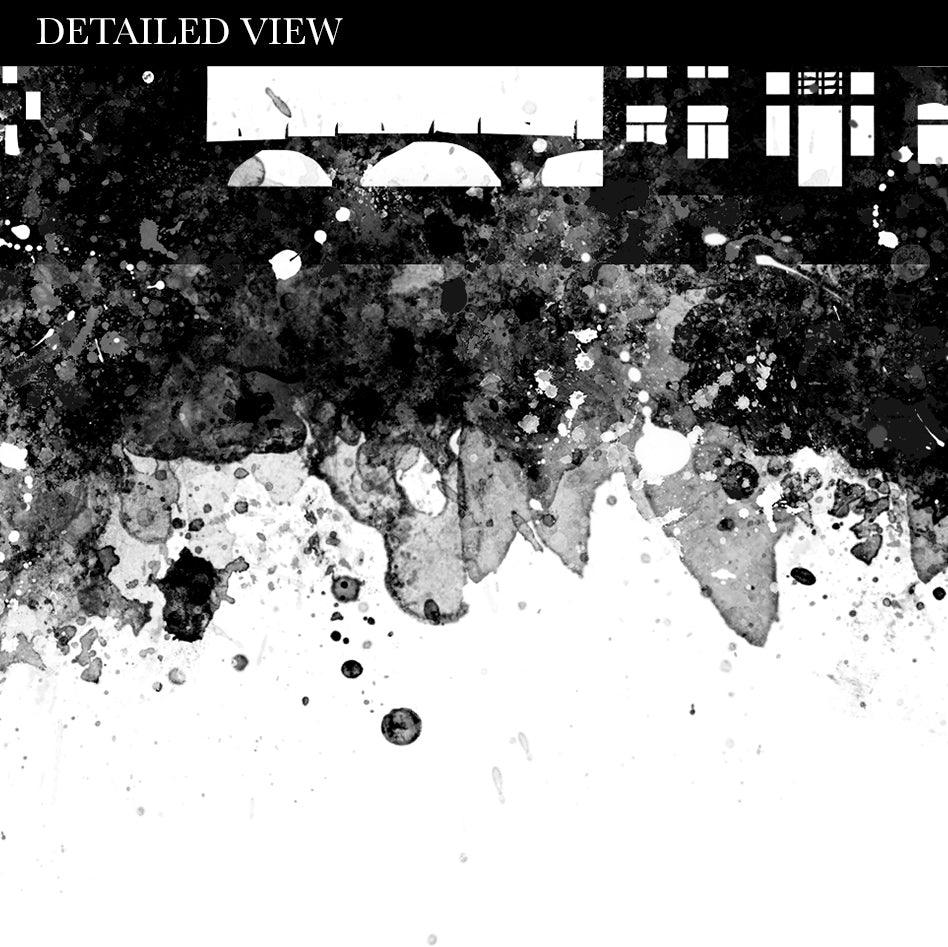 Amsterdam Skyline Black and White Watercolour Art Print - Genefy Art