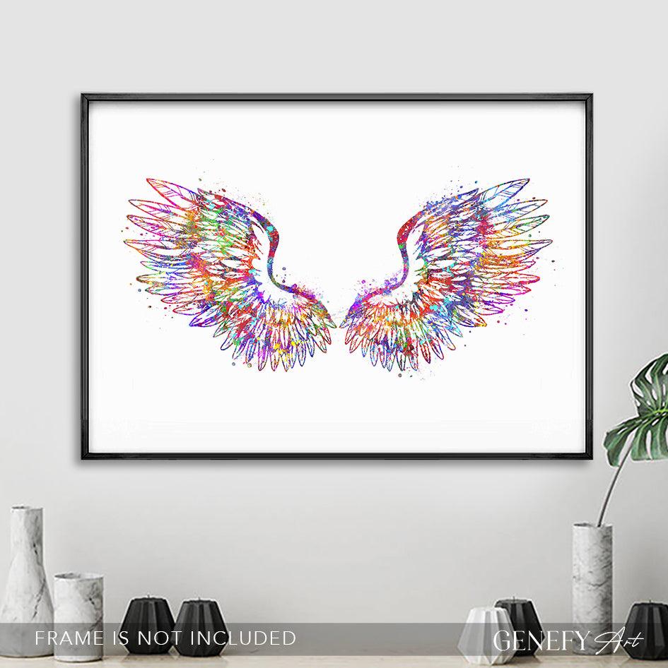 Angel Wings Watercolour Print - Genefy Art