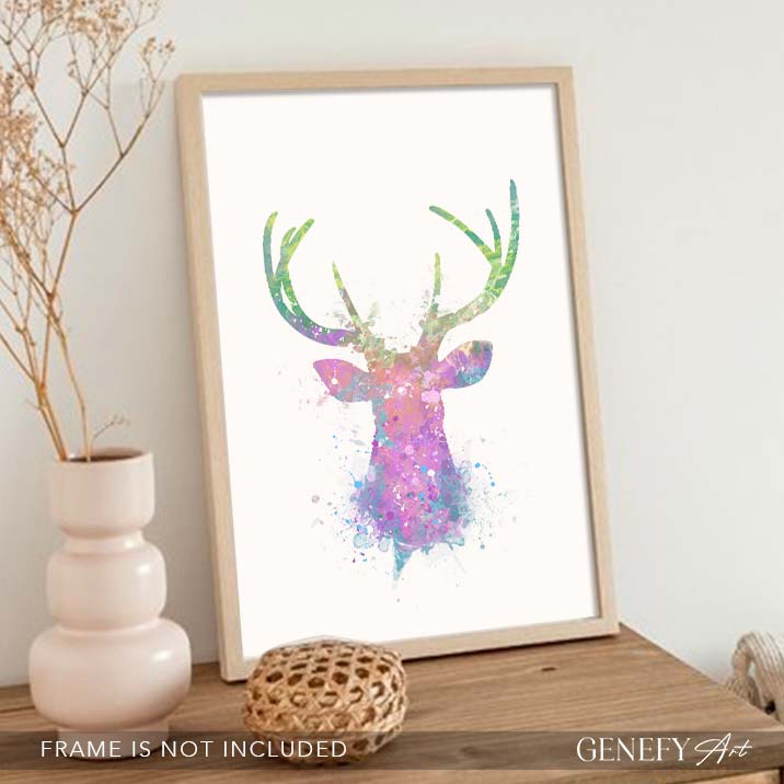 Deer Watercolour Art Print