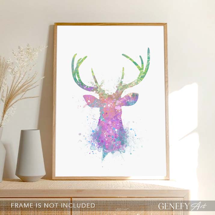 Deer Watercolour Art Print