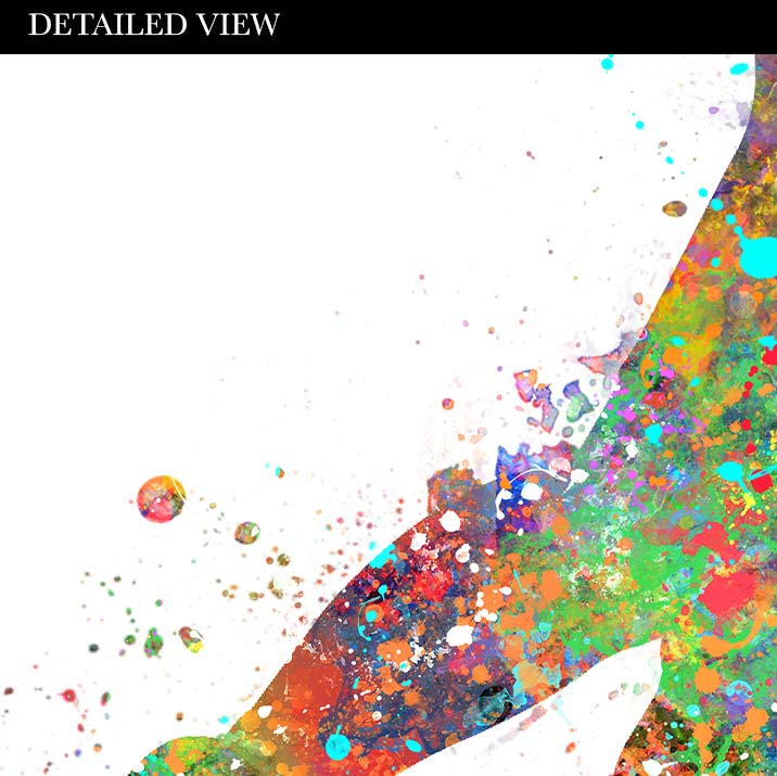 Male Badminton Player Watercolour Print