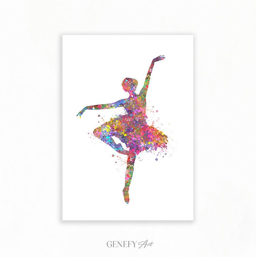 Ballerina Watercolour Print - Genefy Art
