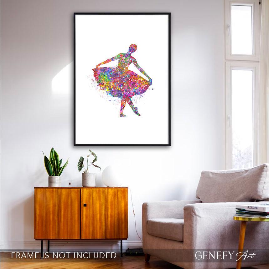 Ballerina Watercolour Print - Genefy Art