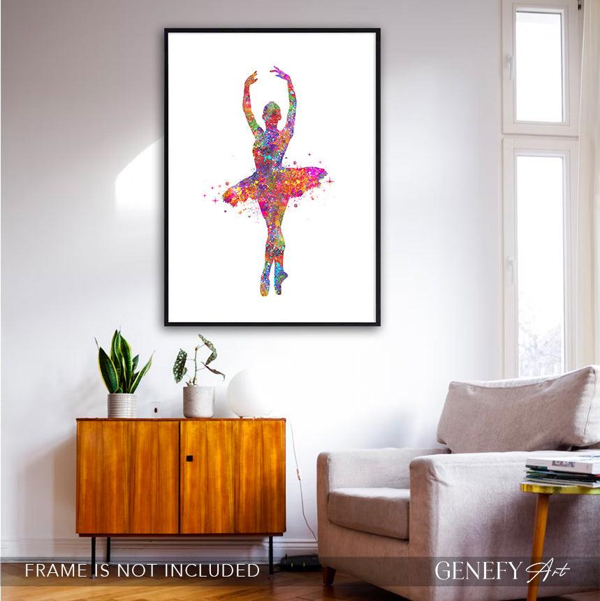 Ballerina Watercolour Print - Genefy Art