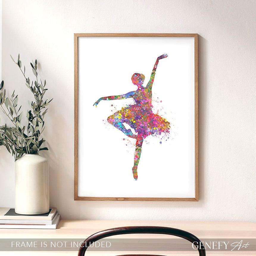 Ballerina Watercolour Print - Genefy Art