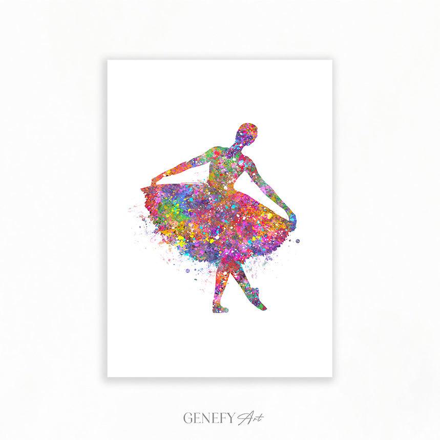 Ballerina Watercolour Print - Genefy Art