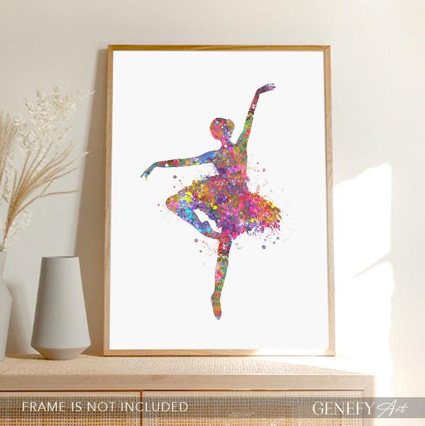 Ballerina Watercolour Print - Genefy Art