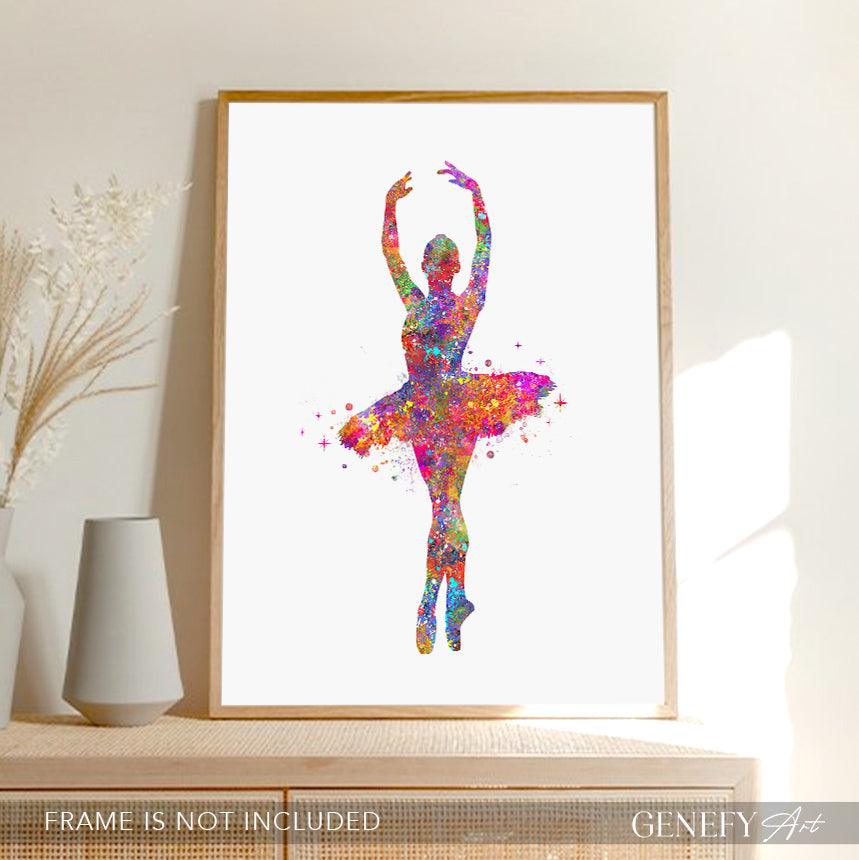 Ballerina Watercolour Print - Genefy Art