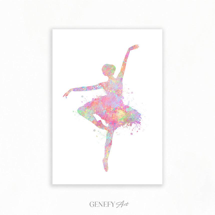 Ballerina Watercolour Print - Genefy Art