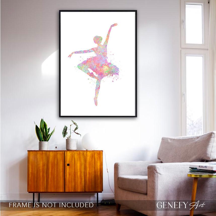 Ballerina Watercolour Print - Genefy Art