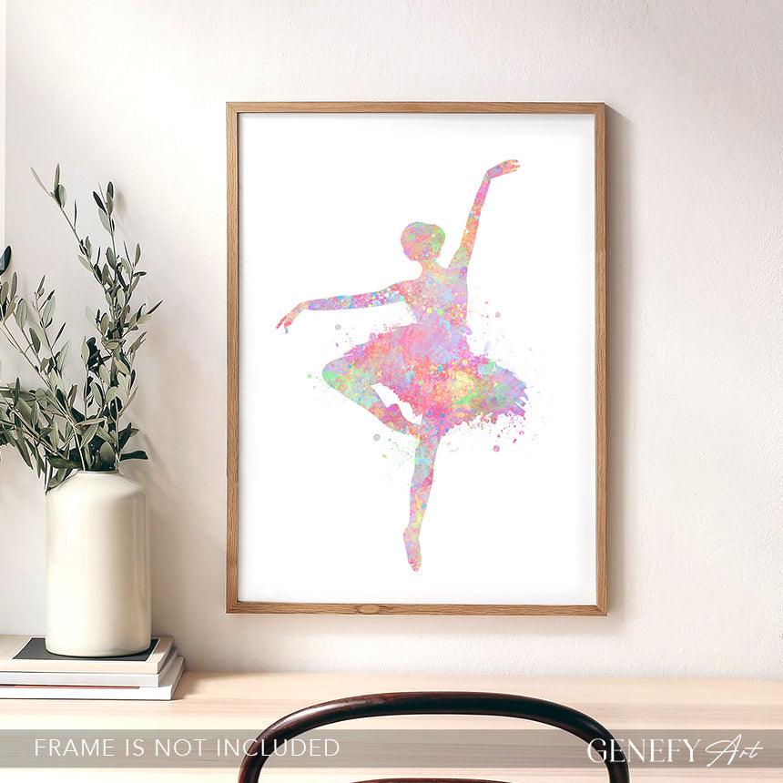 Ballerina Watercolour Print - Genefy Art