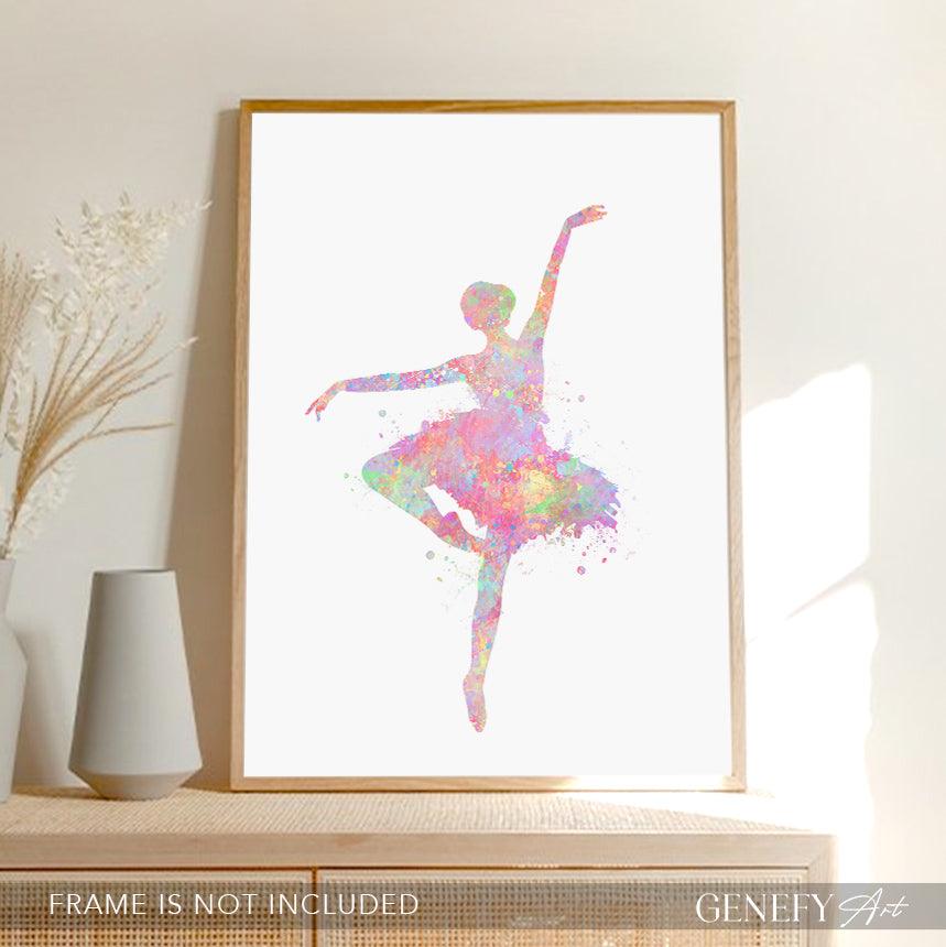 Ballerina Watercolour Print - Genefy Art