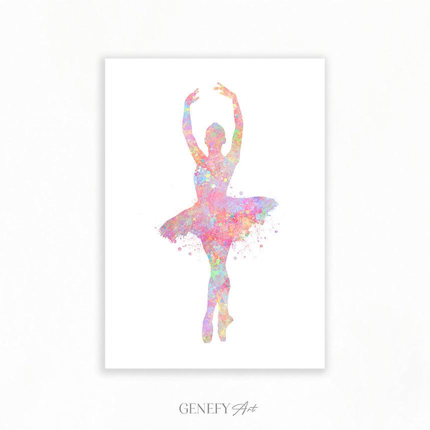 Ballerina Watercolour Print - Genefy Art