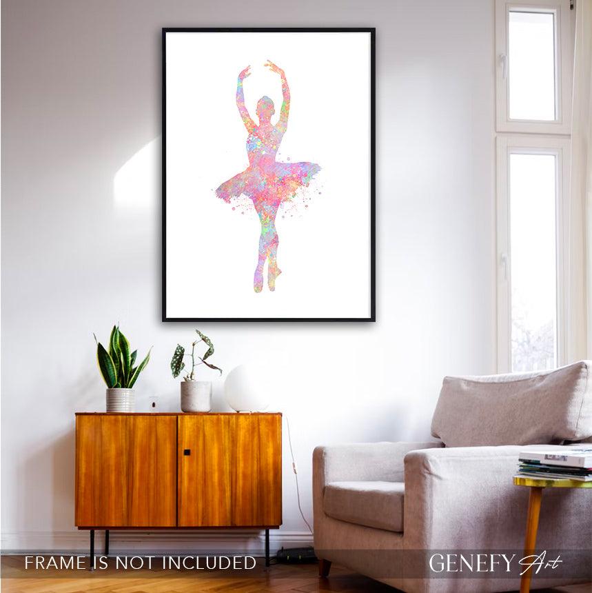Ballerina Watercolour Print - Genefy Art