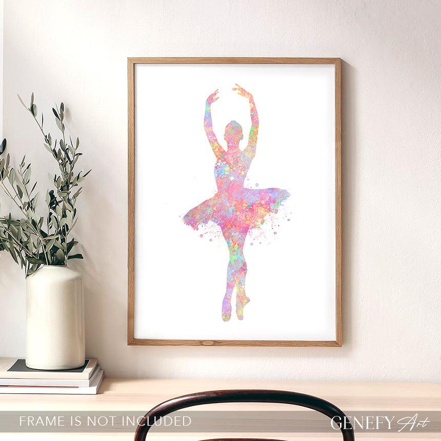 Ballerina Watercolour Print - Genefy Art