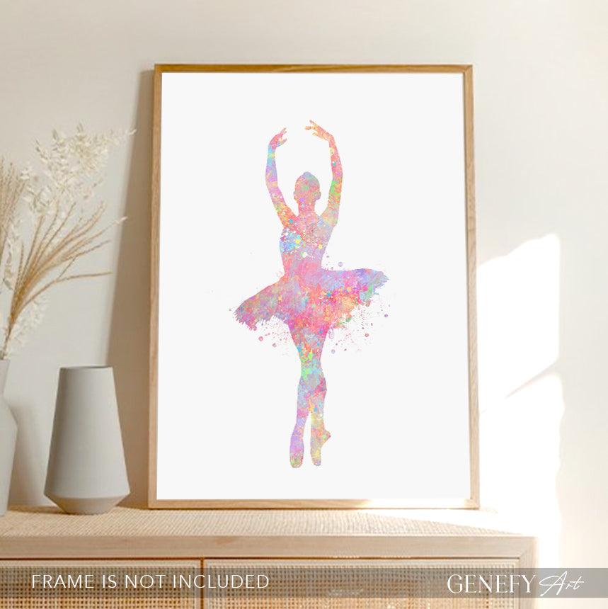 Ballerina Watercolour Print - Genefy Art