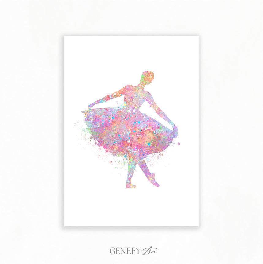 Ballerina Watercolour Print - Genefy Art