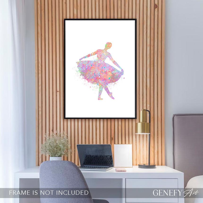 Ballerina Watercolour Print - Genefy Art