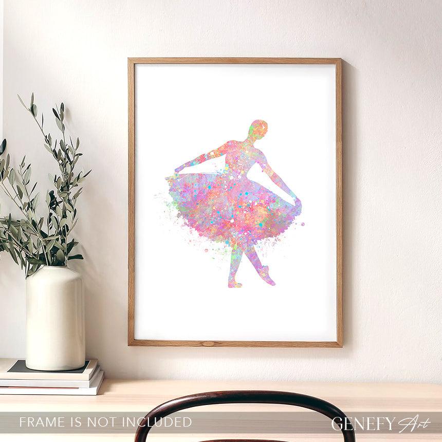 Ballerina Watercolour Print - Genefy Art