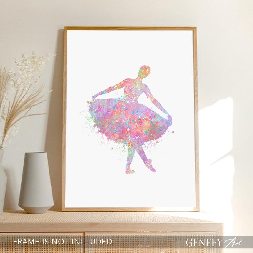 Ballerina Watercolour Print - Genefy Art