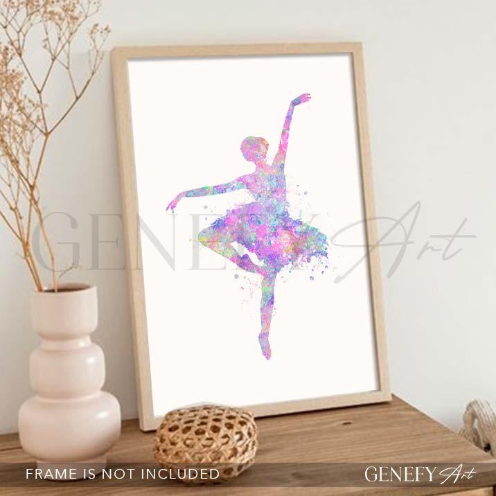Ballerina Watercolour Print - Genefy Art