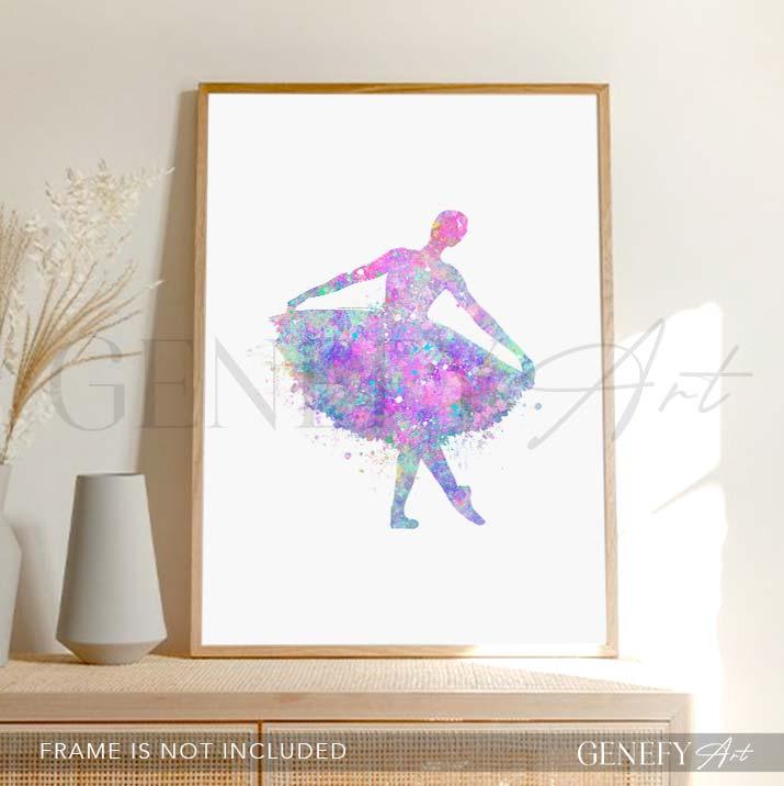 Ballerina Watercolour Print - Genefy Art