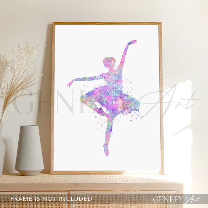 Ballerina Watercolour Print - Genefy Art