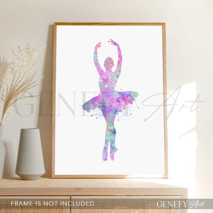 Ballerina Watercolour Print - Genefy Art
