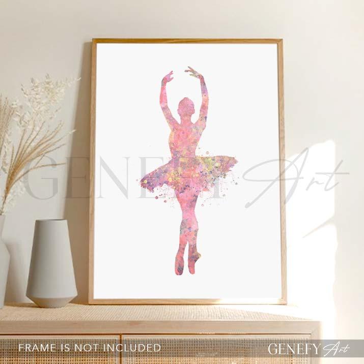 Ballerina Watercolour Print - Genefy Art