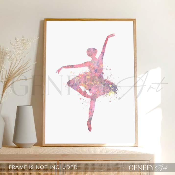 Ballerina Watercolour Print - Genefy Art