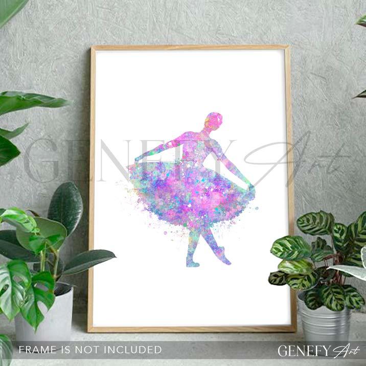 Ballerina Watercolour Print - Genefy Art