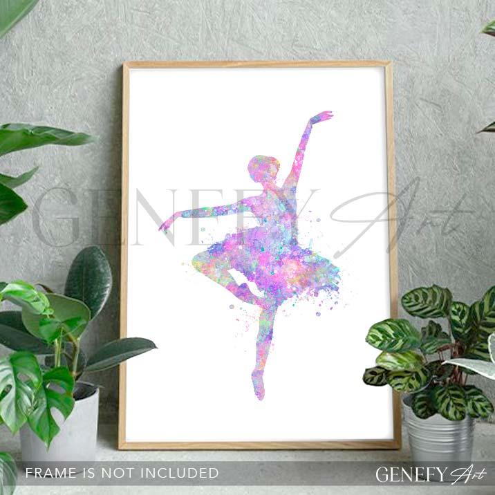 Ballerina Watercolour Print - Genefy Art