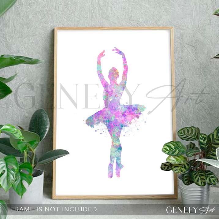 Ballerina Watercolour Print - Genefy Art