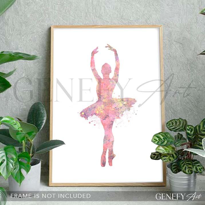 Ballerina Watercolour Print - Genefy Art