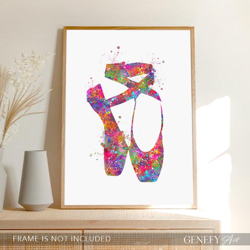 Ballet Shoes Watercolour Print - Genefy Art