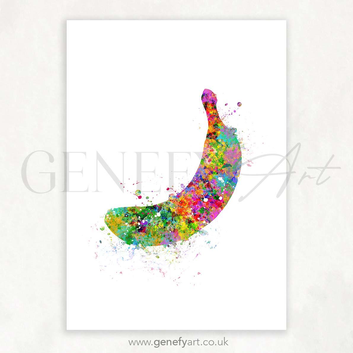 Banana Watercolour Print - Genefy Art