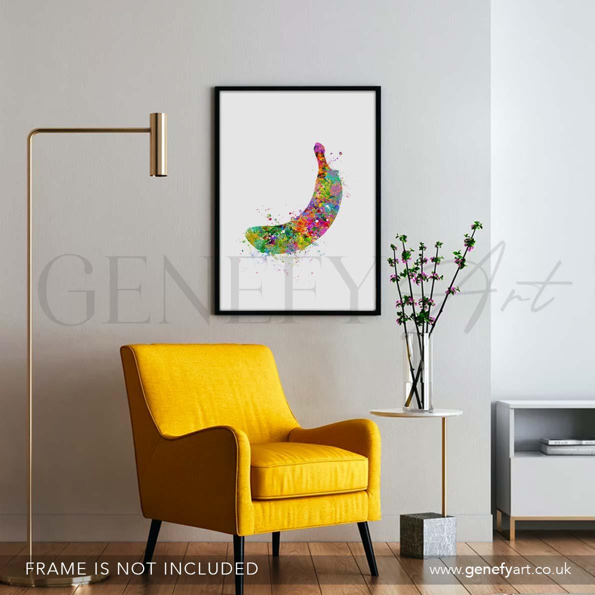 Banana Watercolour Print - Genefy Art