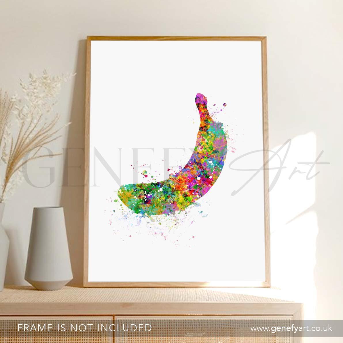 Banana Watercolour Print - Genefy Art