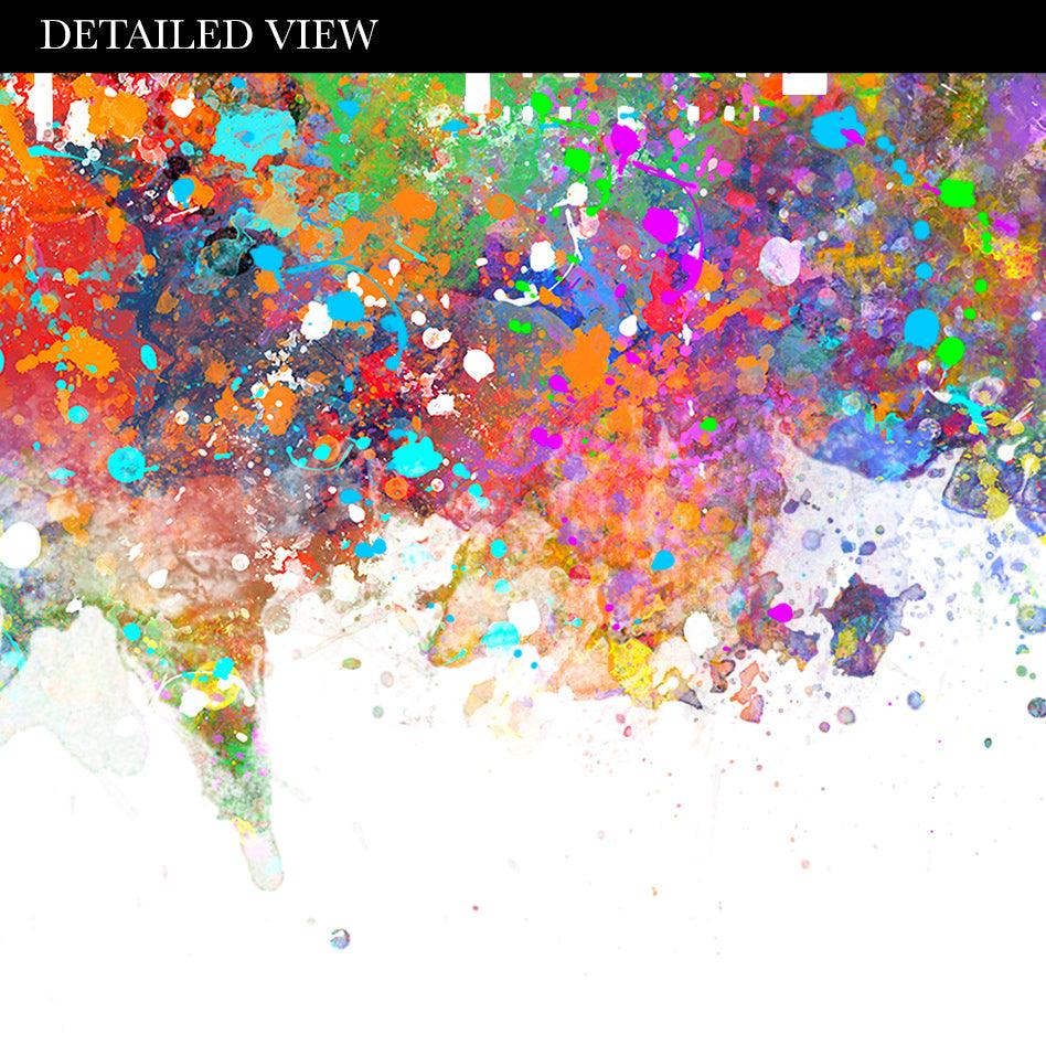 Barcelona Skyline Watercolour Art Print - Genefy Art