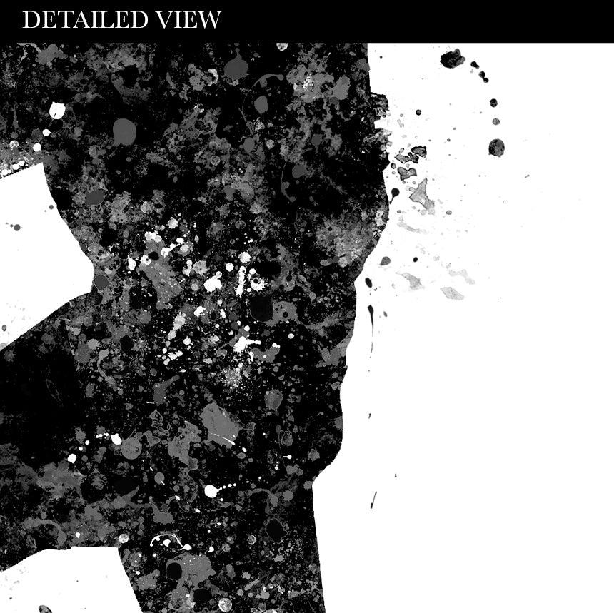 Baseball Player Black and White Watercolour Print - Genefy Art