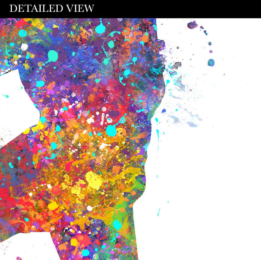 Baseball Player Watercolour Print - Genefy Art