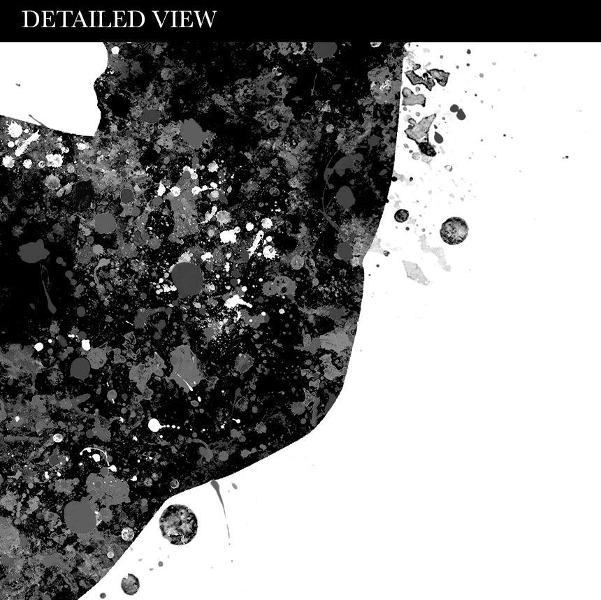 Baseball Player Black and White Watercolour Print - Genefy Art