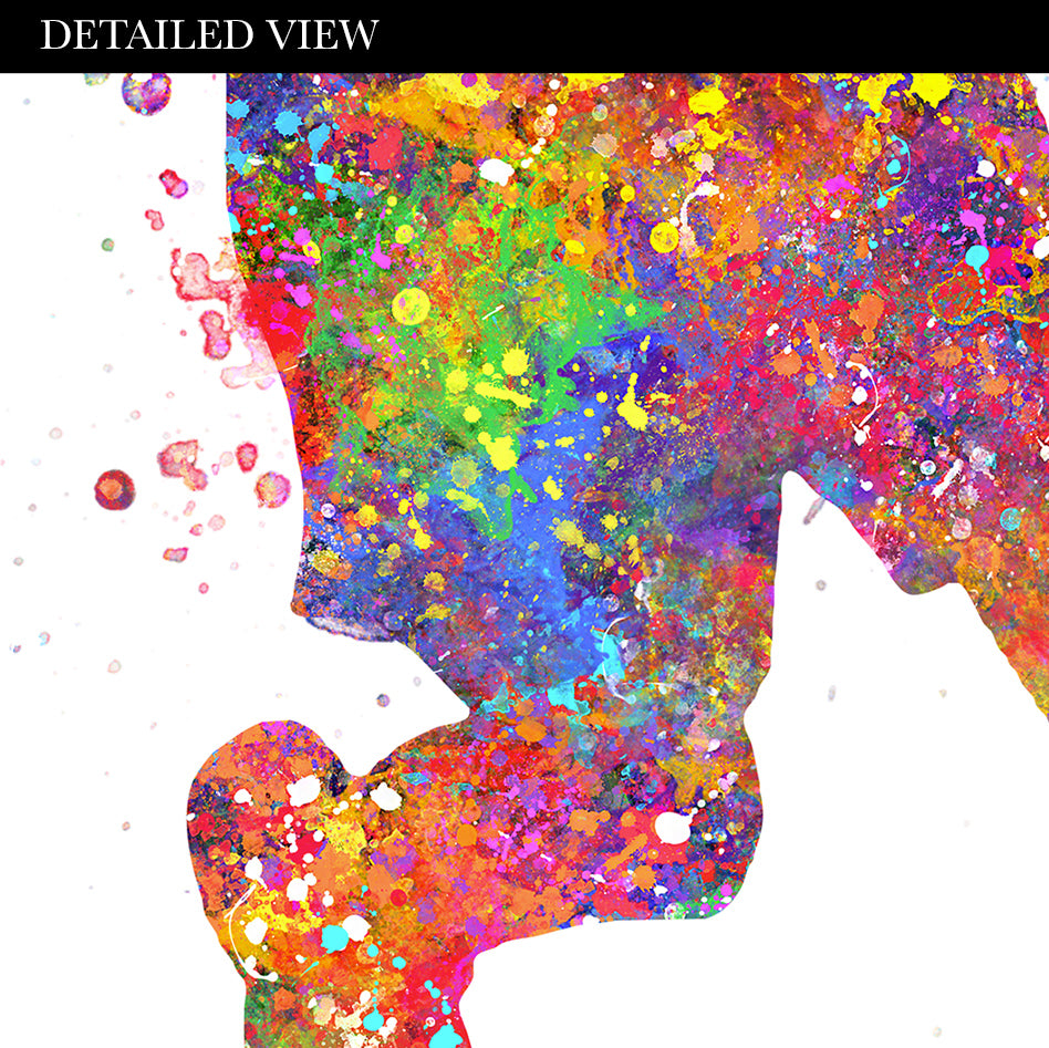 Female Basketball Player Inspirational Quote Watercolour Print