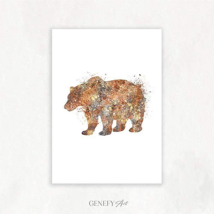 Bear Watercolour Print - Genefy Art