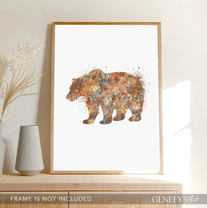 Bear Watercolour Print - Genefy Art