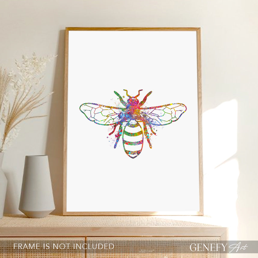 Bee Watercolour Print