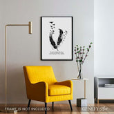 Birds Feather Motivational Quote Watercolour Print - Genefy Art