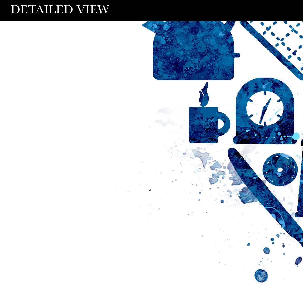 Blue Kitchen Love Watercolour Print - Genefy Art